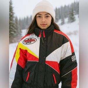 Vintage 90's Yamaha Racing Women's Snowmobile Winter Puffer Jacket S